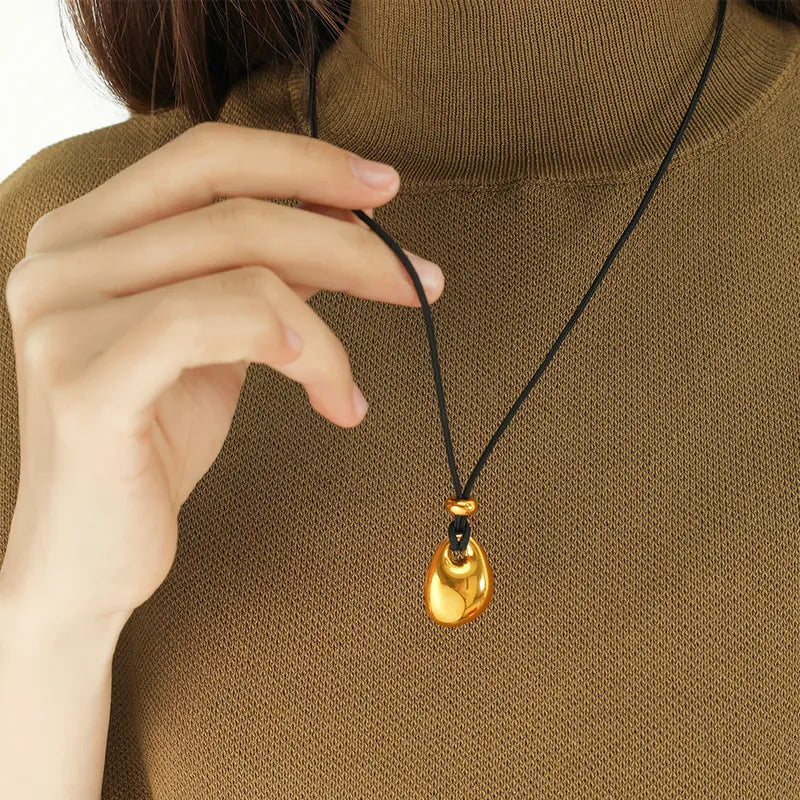 Set | Geometric Droplets Adjustable table Gold Necklace