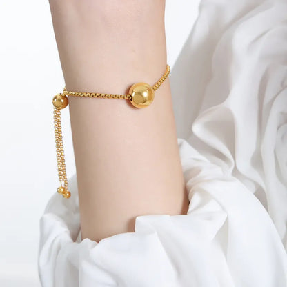 Set | Gold Ball Necklace, Earrings and Bracelets