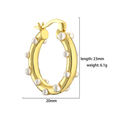 Earrings | Pearl Hoops