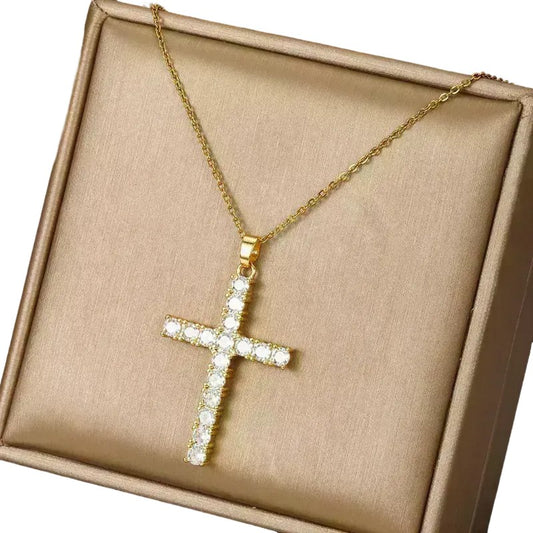 Necklace | Cruz con zircornias