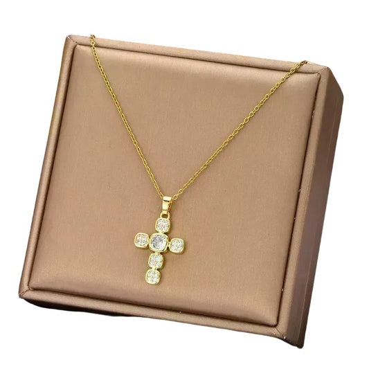 Necklace | Elegant Cross Zircon Necklace