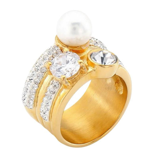 Ring | Pearl and Zirconia